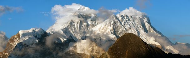 Evening panoramic view of mount Everest - Photo, Image