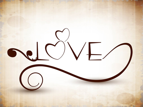 Stylized text Love. EPS 10. - Vector, Image