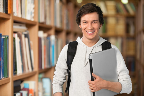 Male student with  backpack - Foto, immagini