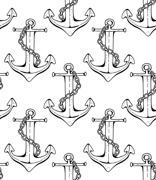 Seamless anchor pattern - Vector, afbeelding