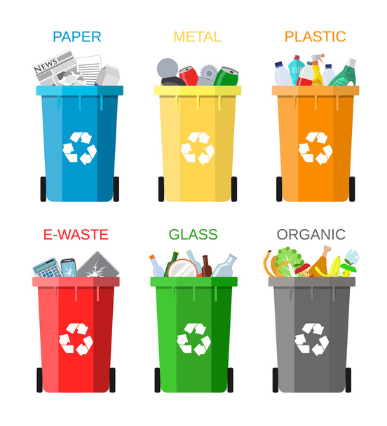 Concepto de gestión de residuos
 - Vector, imagen