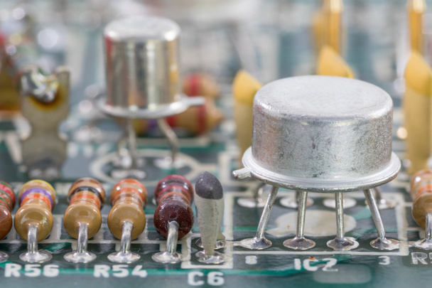Closeup electronic hardware on the circuit board - Photo, Image
