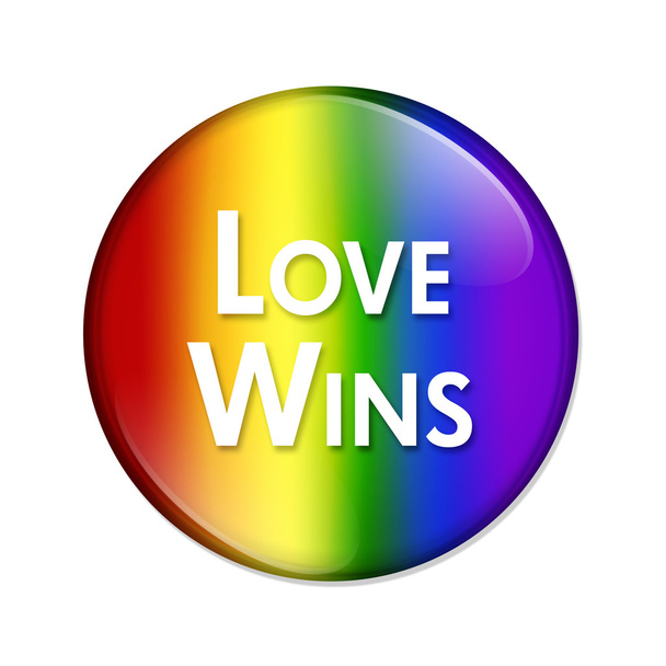 LGBT láska vítězí tlačítko - Fotografie, Obrázek