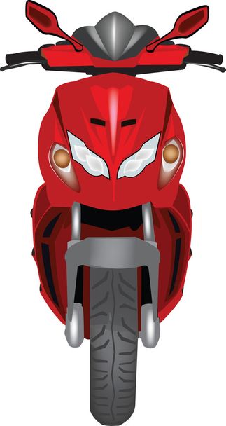 scooter rojo Gasolina sin plomo
 - Vector, Imagen