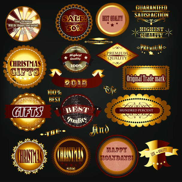 Collection of vector vintage labels - Vector, Image