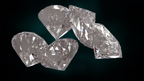Grandes diamantes 3d renderizado
 - Foto, Imagen