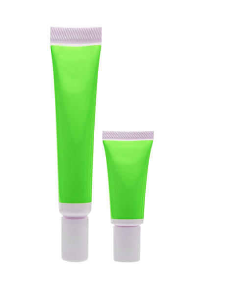 isolierte grüne Kosmetikröhre  - Foto, Bild