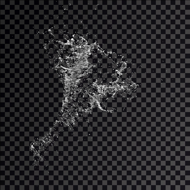 splash silber 3d transparent - Foto, Bild