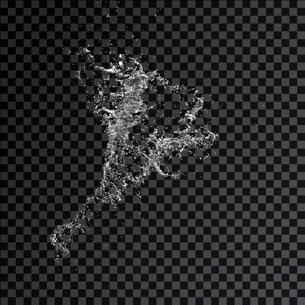 Splash ασημένιο 3d διαφανή - Φωτογραφία, εικόνα