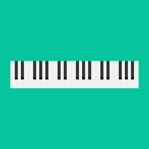 Piano keys vector illustration isolated, musical instrument keyboard - Vektor, obrázek