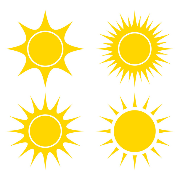 zon vector symbool pictogram ontwerp. illustratie geïsoleerd op witte ba - Vector, afbeelding