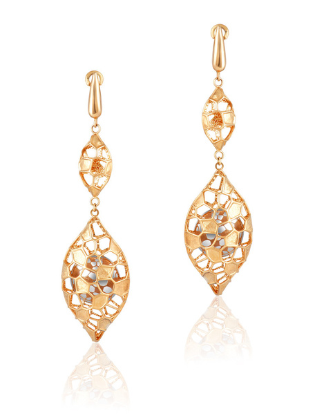 fashion gold earrings - Photo, Image