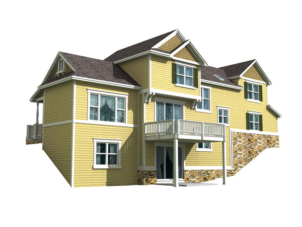 Modelo de casa de varios pisos 3D
 - Foto, imagen