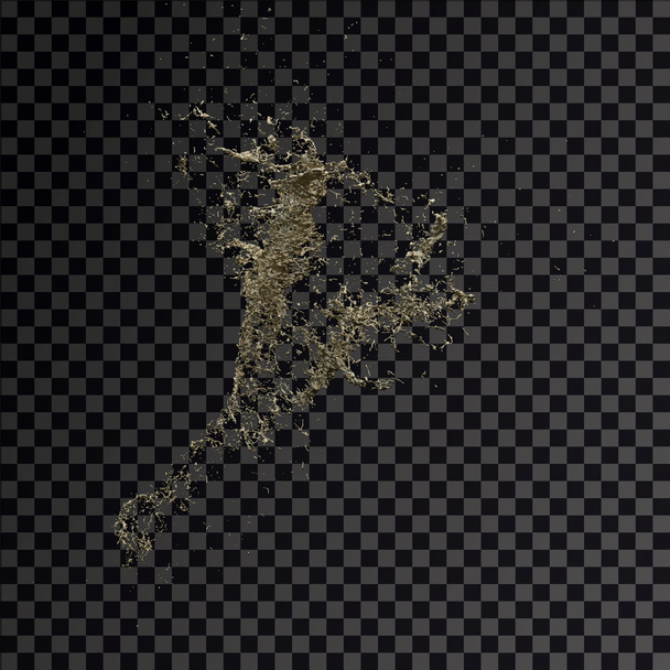 Splash arany 3d átlátszó háttér - Fotó, kép