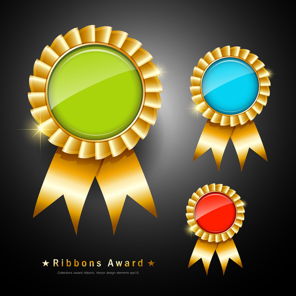 Collections colorful ribbons award - Vector, afbeelding