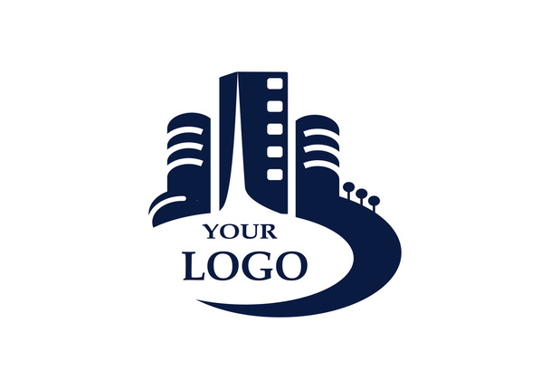 Városi épületek logo a vállalat számára - Vektor, kép