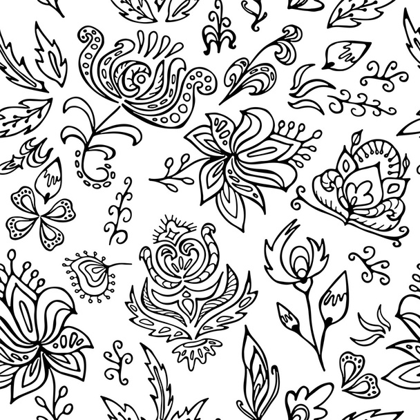 stock vector seamless floral pattern for printing on paper, fabr - Vecteur, image