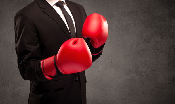 Boxing businessman concept - Zdjęcie, obraz