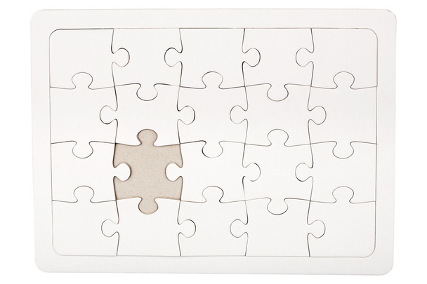 Jigsaw puzzle with missing piece - Фото, зображення