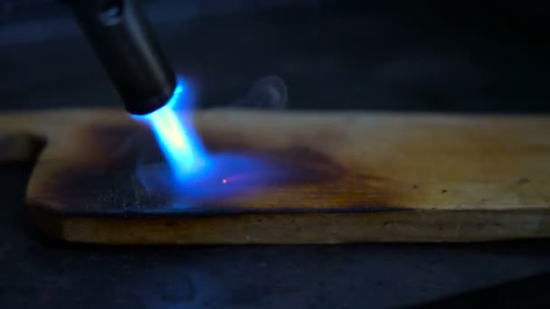 Burning out of a wooden board - Footage, Video