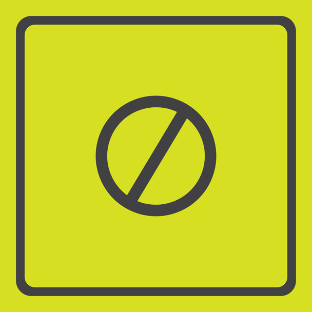 platte pictogram van een verbod - Vector, afbeelding