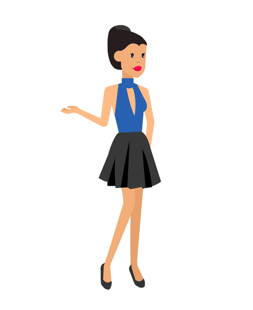 Vector detailed women or sudent, woman in casual clothing style - Vecteur, image