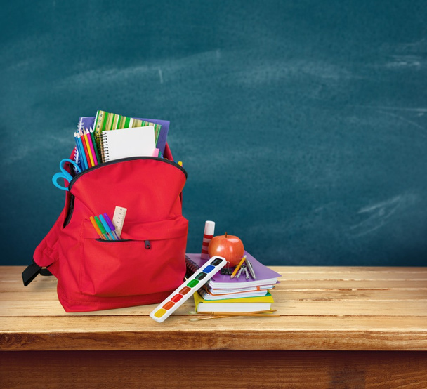 Red School Backpack  - Foto, imagen