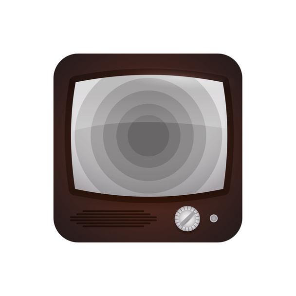 Tv technology retro vintage icon. Vector graphic - Vector, afbeelding
