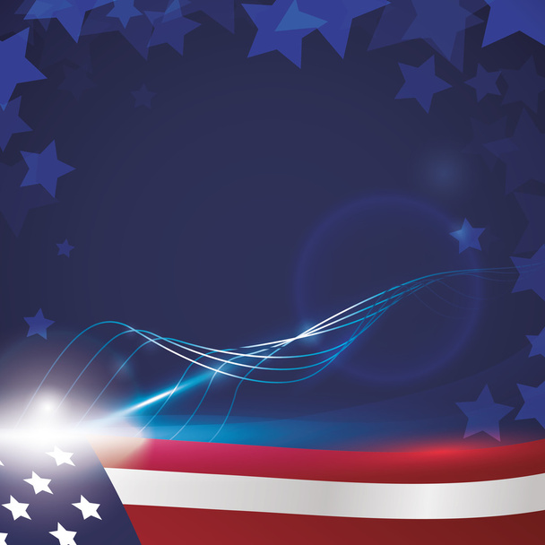Usa patrotism culture blue red icon. Vector graphic - Διάνυσμα, εικόνα