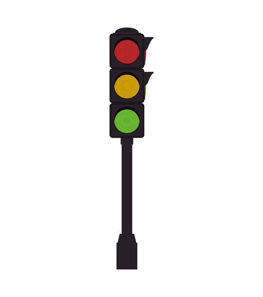 semaphore security street transportation urban icon. Vector grap - Vector, Image