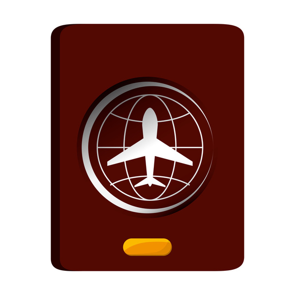 ikona uzavřené cestovní pas - Vektor, obrázek
