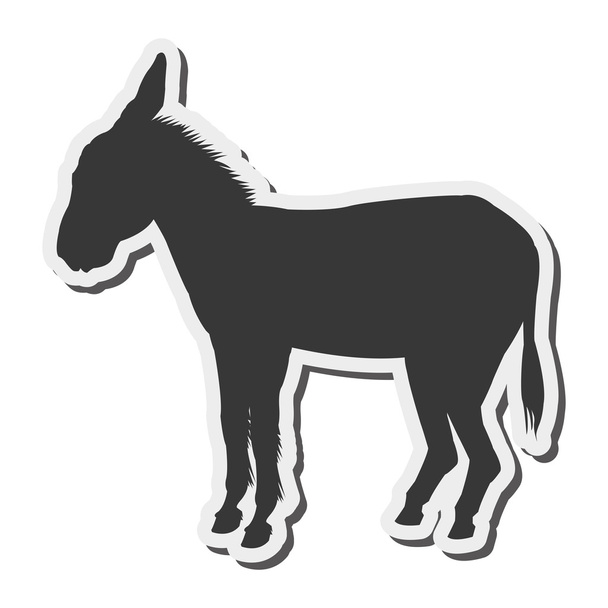 icône de silhouette d'âne
 - Vecteur, image