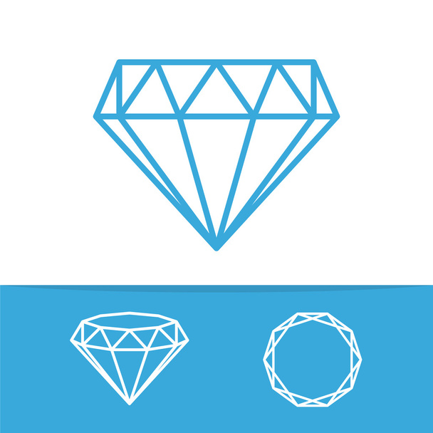 Vektor-Diamanten-Symbol gesetzt - Vektor, Bild