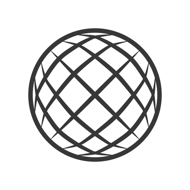 esfera círculo comunicación global internet icono web. Vector gra
 - Vector, Imagen
