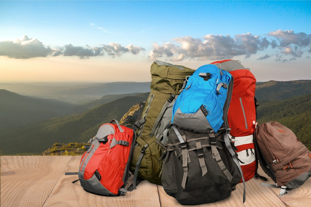 Tourists backpacks for leisure activities  - 写真・画像