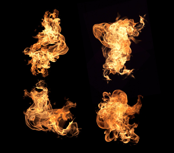 Palbu plameny kolekce izolované - Fotografie, Obrázek