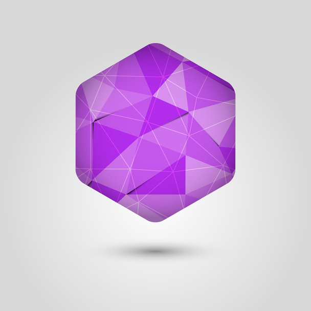Violet polygon abstract triangle background - Vetor, Imagem