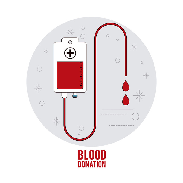 bag drop blood donation icon. Vector graphic - Vector, Image