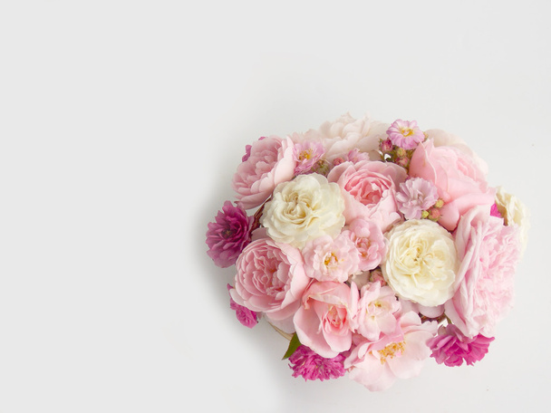 Krásné růžové pozadí anglické růže  - Fotografie, Obrázek