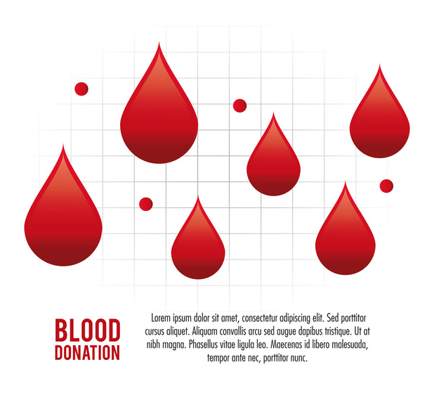 icona della donazione di sangue cardiovascolare a goccia. Grafico vettoriale
 - Vettoriali, immagini