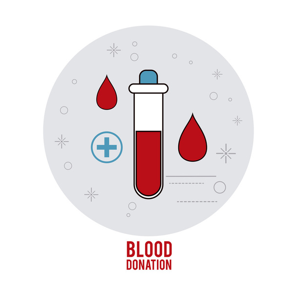 tube cross blood donation icon. Vector graphic - Vektor, obrázek