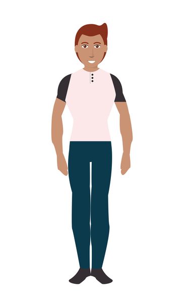 uomo single con pantaloni e camicia icona
 - Vettoriali, immagini