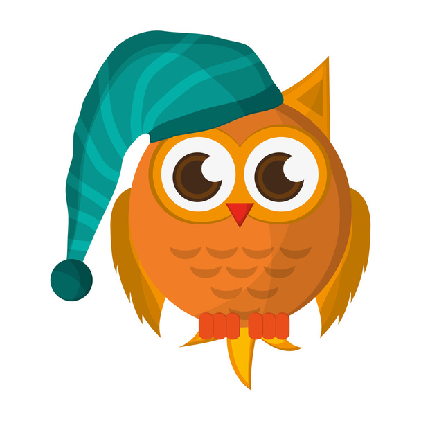 owl cartoon icon - Вектор,изображение