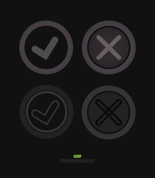 Set of four grey icons  - Vecteur, image