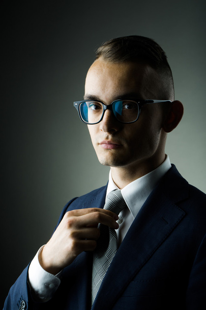 Fashionable young guy in glasses - Фото, зображення