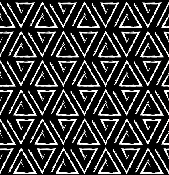 Abstracte geometrische zwart-wit hipster fashion kussen patroon - Vector, afbeelding