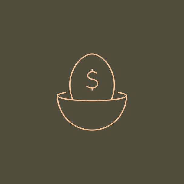 egg with dollar sign icon - Vettoriali, immagini