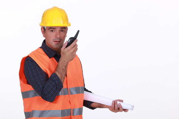 Foreman with a walky talky - Foto, imagen