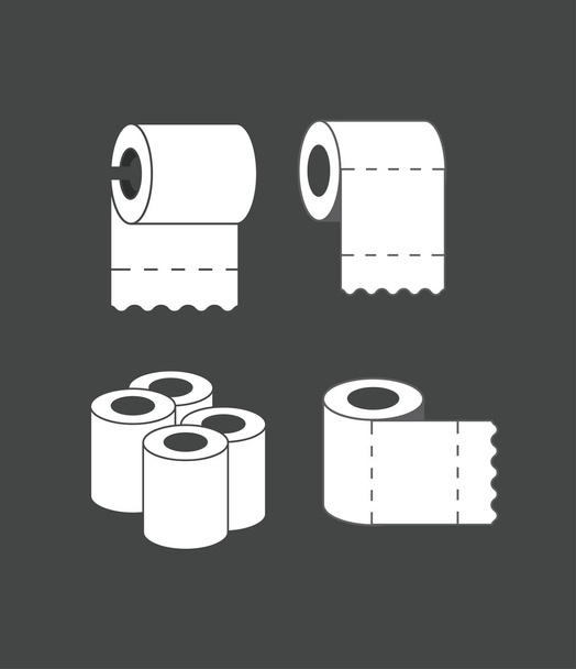 toilet paper icons - Wektor, obraz