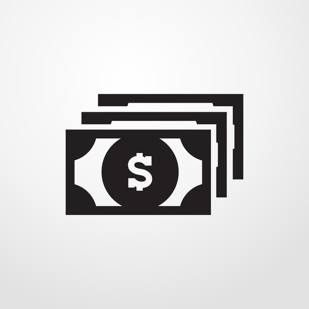 bills of dollar icon. flat design - Вектор, зображення